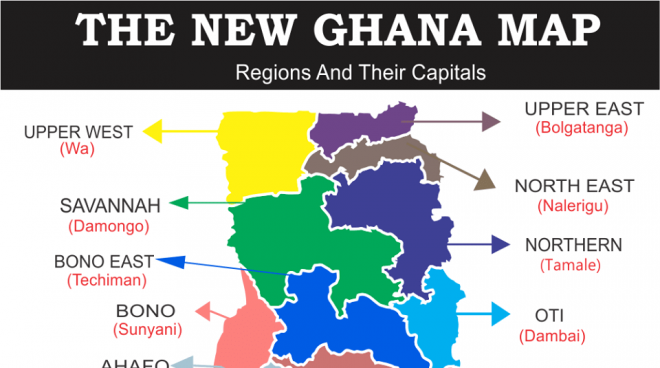 List Of 16 Regions In Ghana And Their Capitals 2021